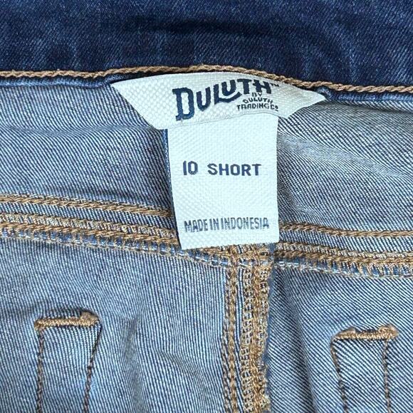 Duluth Trading Co Womens Straight Leg Jeans Size 10 Short Blue Denim 5 Pocket - Picture 6 of 13